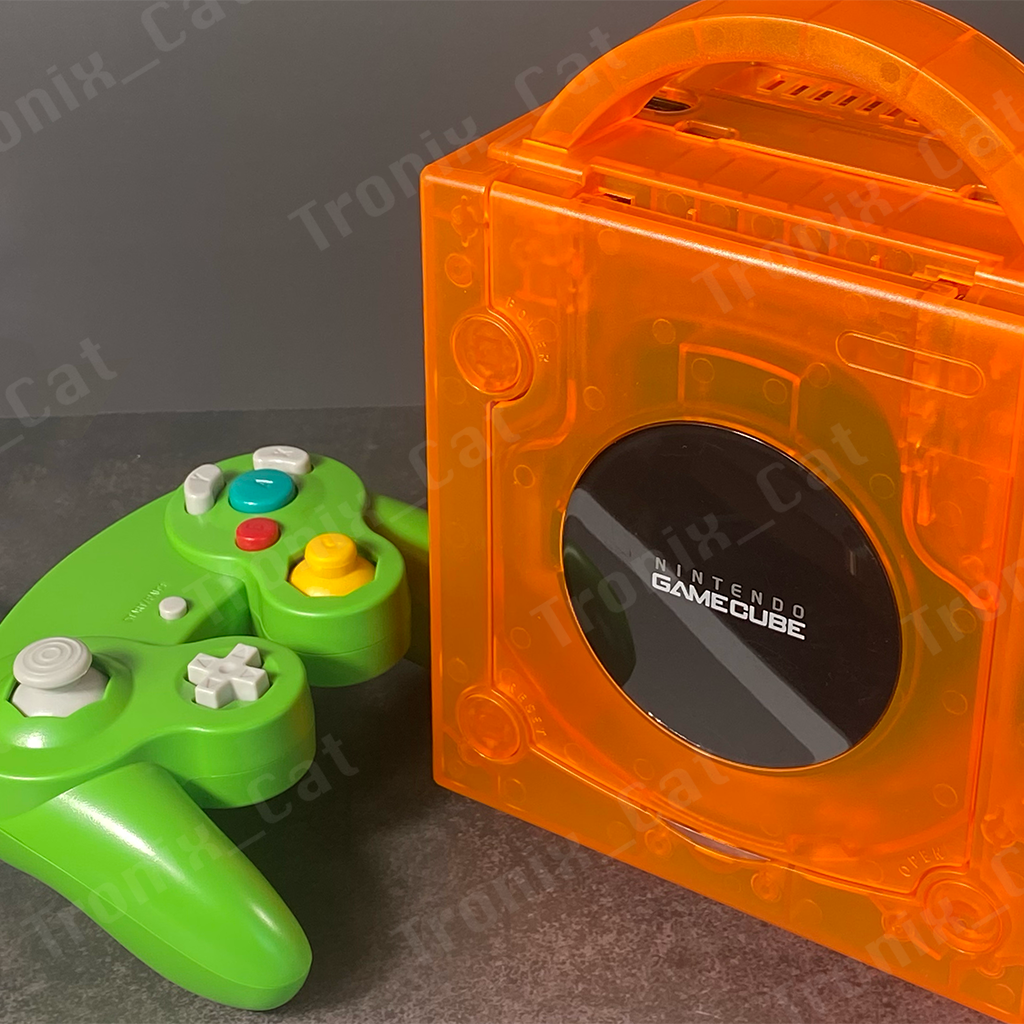Nintendo GameCube console in NEW Transparent Orange shell