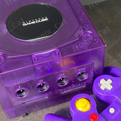 Nintendo GameCube console in NEW Transparent Indigo shell