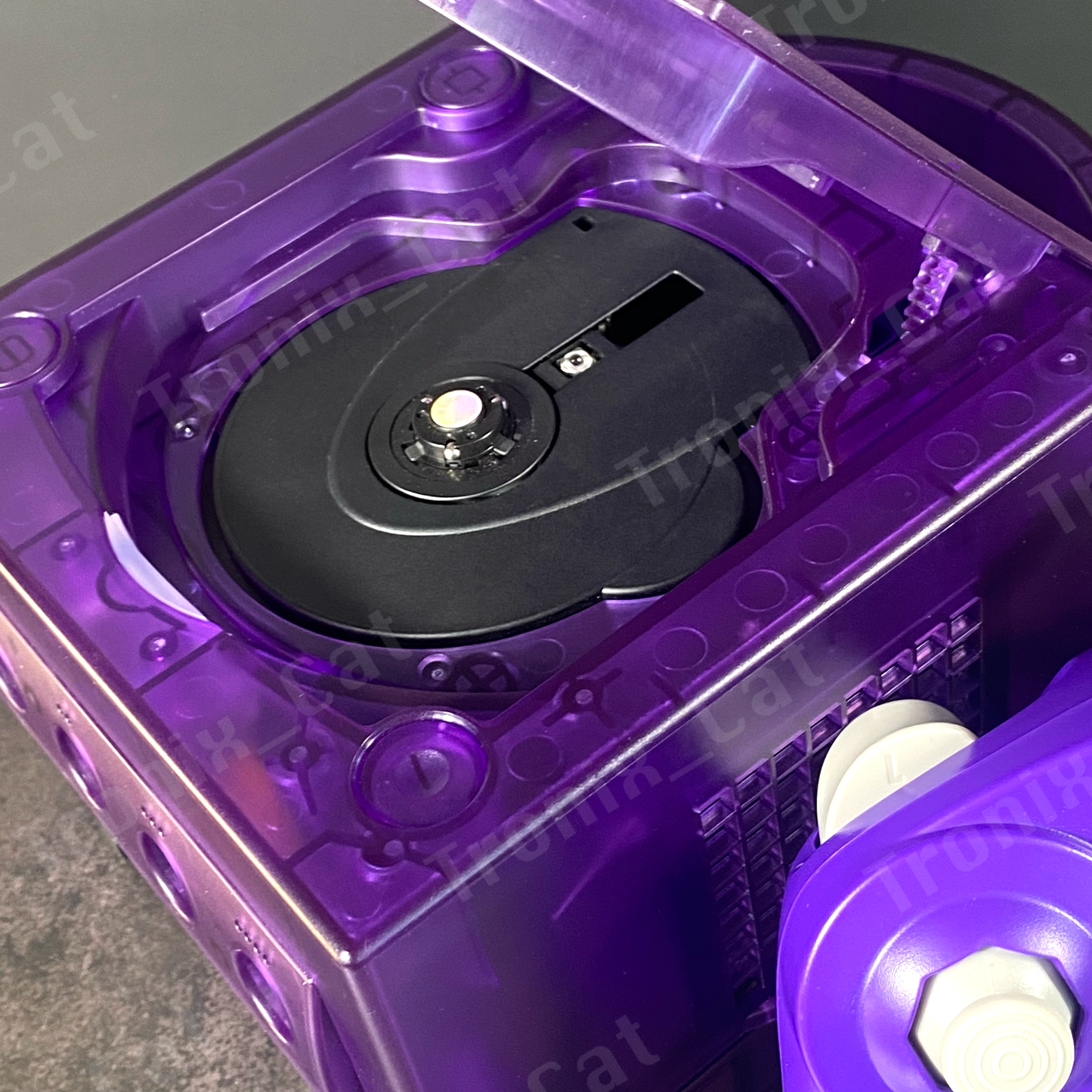 Nintendo GameCube console in NEW Transparent Indigo shell