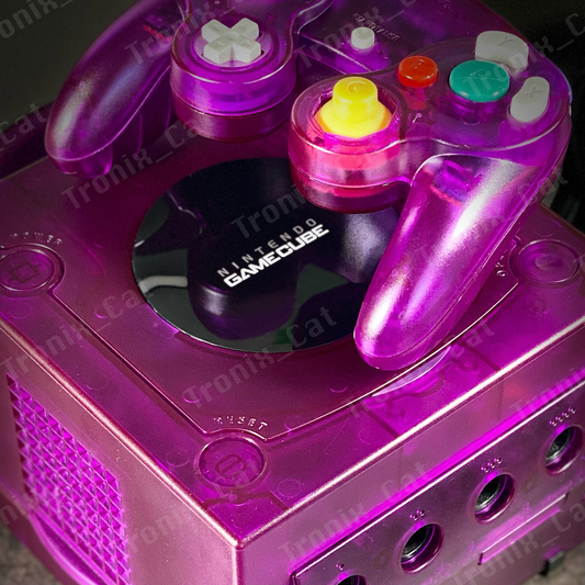 Nintendo GameCube console in NEW Transparent Purple shell
