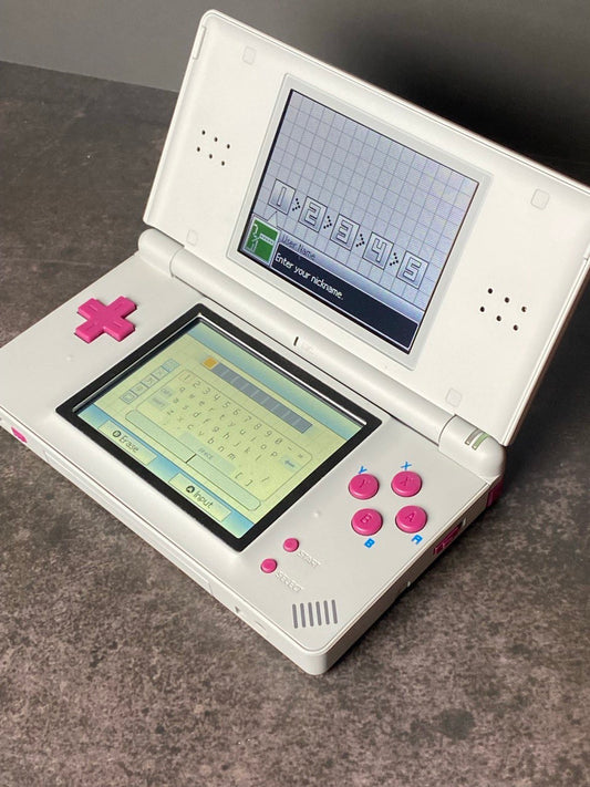 Nintendo DS Lite console in Custom Housing Shell - Retro Game Boy DMG Style