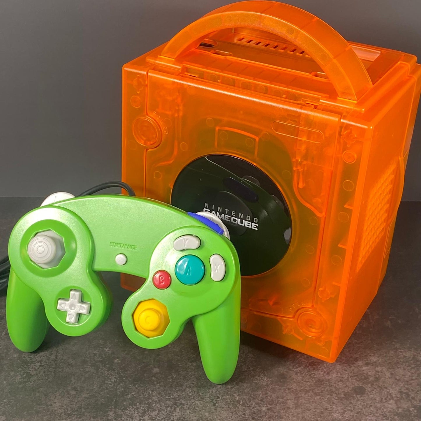 Nintendo GameCube console in NEW Transparent Orange shell